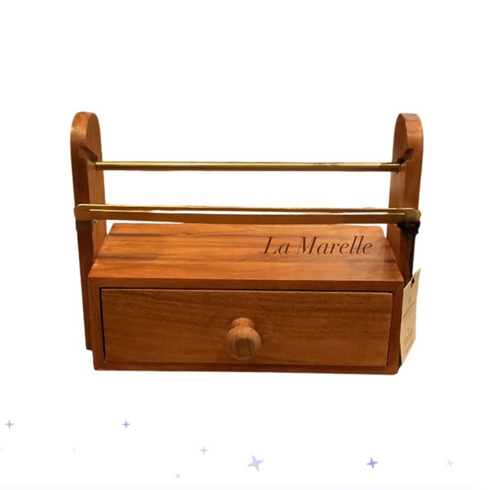 Wood & Brass Ribbon Holder with Supply Drawer - Hearth & Hand™ with Magnolia - Picture 5 of 8